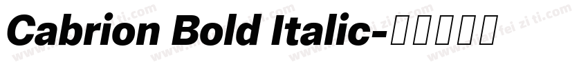 Cabrion Bold Italic字体转换